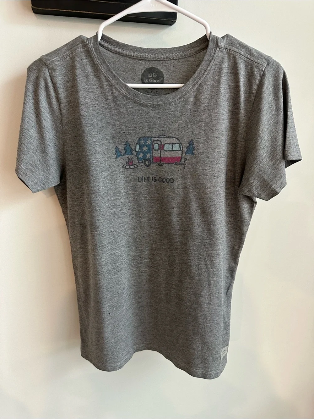 Life Is Good Women’s Gray Camper Graphic T-Shirt Size S Casual Short Sleeve Tee - Picture 7 of 7
